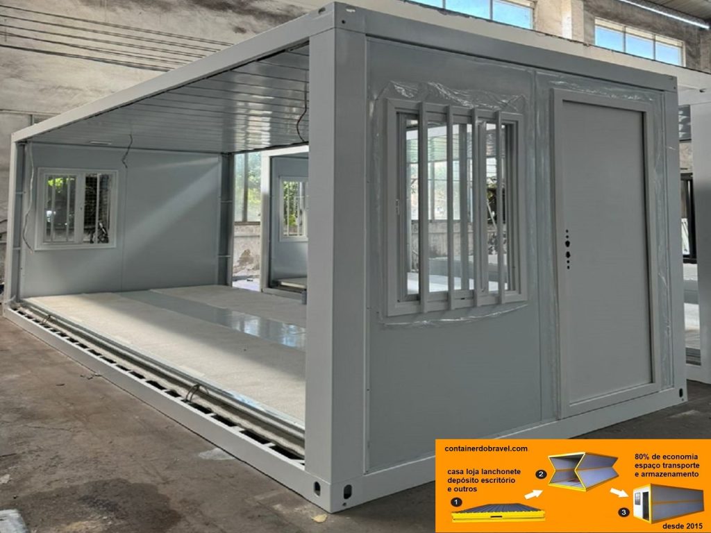 Container dobrável é a solução ideal para empresas que buscam redução transporte